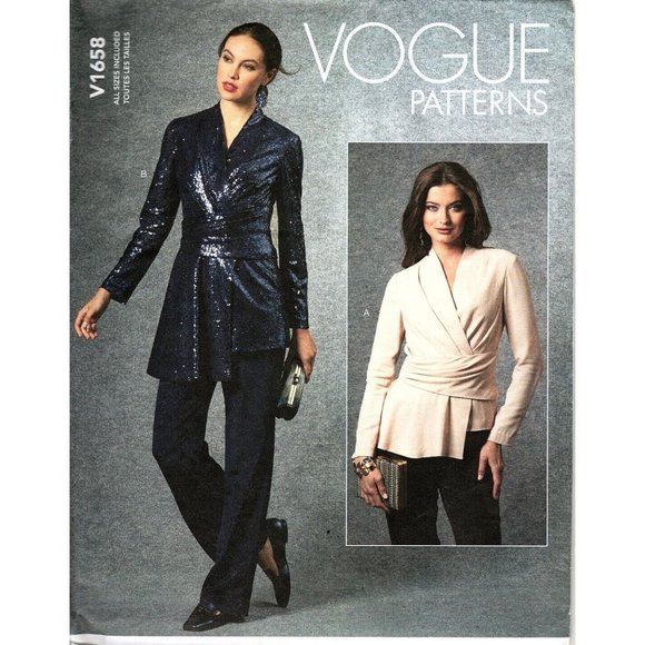 Vogue V1786 Misses S to XL Asymmetrical Top and Belt Uncut Sewing Pattern - Picture 1 of 2